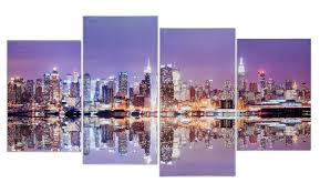 Interessiere mich seit neustem für die revolution. Wandbild 4 Teilig Manhattan Skyline New York Usa Amerika Bild Leinwand Levandeo