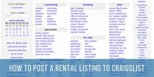 Check spelling or type a new query. How To Post A Rental Listing To Craigslist