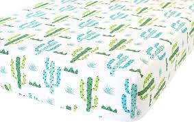 Buy 100 Organic Cotton Fitted Crib Sheet Premium Baby Bedding Soft Breathable Durable Cactus Print Online In Turkey B073chbgkx