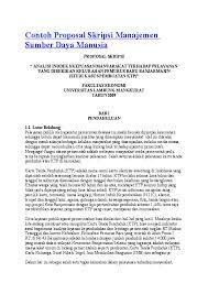 Proposal manajemen sumber daya manusia (msdm). Doc Contoh Proposal Skripsi Manajemen Sumber Daya Manusia Ebaycool Cool Academia Edu