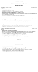 Shift Production Supervisor Resume Sample Mintresume