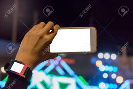 Hand Holding Cell Phone To Recording In Concert With Many Lighting Stock Photo Picture And Royalty Free Image Image 89631506