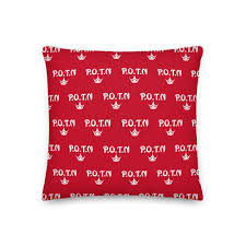 Red Premium AOP Pillow – P.O.T.N♔ Official