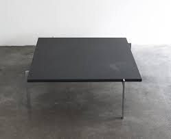 The coffee table consists of three staggered top surfaces where each piece is stationary. Pk61 Slate Coffee Table By Poul Kjaerholm Espacemoderne