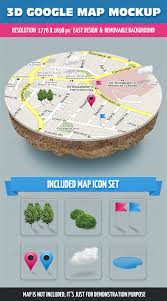 Graphics 3d Map Mockup Graphicriver Map Map Icons Mockup Design