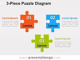 3 Piece Puzzle Diagram For Powerpoint Presentationgo Com