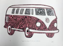 Carved Kombi Screenprint by Shane Gault