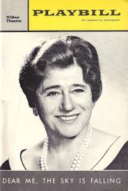 Gertrude Berg "DEAR ME, THE SKY IS FALLING" Roger DeKoven 1965 Boston  Playbill