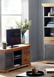 Maybe you would like to learn more about one of these? Metro Industrial Metal Tv Unit Cabinet 1 Door 2 Drawers Rustic Solid Wood Acacia Ebay