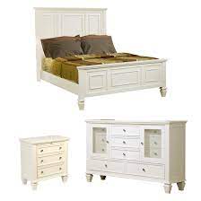 It includes two nightstands and one bed, all made from a blend of solid and engineered wood in a neutral hue. Three Posts Magness Configurable Bedroom Set Reviews Wayfair
