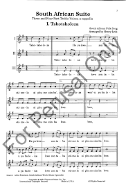 South African Suite Ssa Arr Henry Leck Choral Sheet Music Choral Music Sheet Music