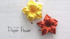 Hand craft paper flowers step by step. Diy Paper Flower Paper Craft Handcraft Youtube