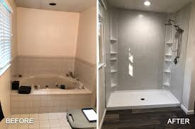 A great solution for families with special safety needs, seniors, or for anyone wanting a roomy shower. Summit Nj Tub To Shower Conversions Retrobath Makeover