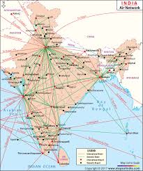 india air routes network map air routes network map