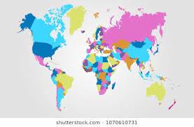 New Link Color World Map Map Vector World Map