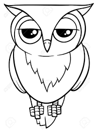 Cute owl with tender eyes. Black And White Cartoon Illustration Of Funny Owl Bird Animal Coloring Page Royalty Free Cliparts Vectors And Stock Illustration Image 72666568