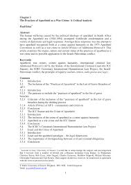 Pdf The Practices Of Apartheid As A War Crime A Critical Analysis