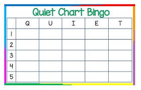 Quiet Chart Bingo Poster 11x17 Landscape