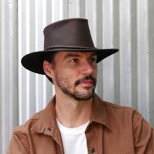 Kakadu Australia Clothing KAKADU Traders Sydney Leather Hat 9H18 Brown At  Men's Kakadu Website