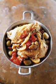 Fricassee De Poulet Label Rouge Amandes Et Poivrons Confits Recette Fricassee De Poulet Recette Volaille Poivrons Confits