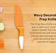 Crisp Stainless Steel Crinkle Cut Knife - Crinkle Cutter for Veggies  Potatoes - Wave Slicer French Fry Vegetable Cutter - Large Wavy Cutter  Knife - ...