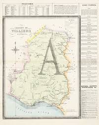 County Of Villiers Victoria Antique Print Map Room Map Print Antique Prints Map