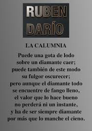 Ruben Dario Poema La Calumnia Poemas Poemas Famosos Frases Valiosas