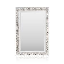 Extra large white ornate wall/floor mirror 158cm x 78cm. Vintage Style Shabby Chic Mirror 90x60 Cm Antique White Silver