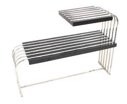 Maybe you would like to learn more about one of these? Art Deco Black Lacquered And Chrome 2 Tier End Table