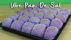 The Original Color Of Pan De Sal Is Yellowish But Today We Will Try To Make Ube Purple Yam Pandesal Filipino Bread Recipe Filipino Desserts