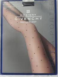 8 pairs givenchy hosiery refined dot le jet black sz b old new stock