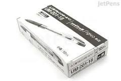 Uni-ball Signo Bit UM-201 Gel Ink Pen - 0.18 mm - 10 Black ...