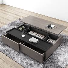 The effortless lift top eating surface reveals hidden interior storage, bringing style and essential function to your living space. Modern Lift Top Wood Storage Coffee Table Gray And Black Rectangular Coffee Table With Drawers Coffee Table With Drawers Coffee Table Grey Rectangular Coffee Table