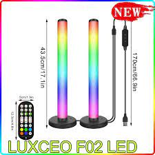 LUXCEO F02 RGB Led Video Light Tube Light stick Desk Music mood light APP  Remote | eBay