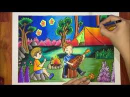 Cara Gradasi Warna Oil Pastel Tema Berkemah Youtube Seni Krayon Pelajaran Seni Tema Berkemah