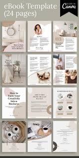 Nordic Canva Ebook Template For Bloggers And Course Creators Etsy In 2020 Ebook Design Ebook Template Online Graphic Design
