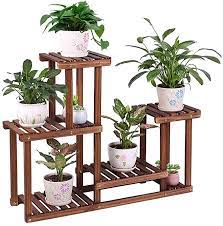 Amazon Com Pine Wood Plant Stand Indoor Outdoor Multi Layer Flower Shelf Rack Higher And Lower Pl Plant Stand Indoor Wood Plant Stand Wood Plant Stand Indoor