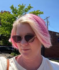 Punk rock hair styles with flower matching colors