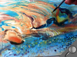 Acrylique Realiser Un Rapide Crayonne Du Sujet Etape 1 Aquarelle Abstraite Aquarelle Peinture Abstraite