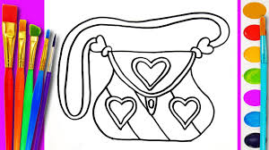 The classic handbag returns in smaller proportions. Coloring Pages For Kids Handbag Coloring Book For Children To Learn Colouring Youtube