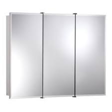 Once the cabinet is mounted on the wall, use included screws to attach the mirrors to the chassis from the inside of the chassis. Jensen Ashland 36 In X 28 In Rectangle Surface Mirrored Medicine Cabinet Lowes Com Medicine Cabinet Mirror Bathroom Medicine Cabinet Surface Mount Medicine Cabinet