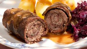 Rinderroulade Mit Mett Zwiebelfullung Rezept Rinderrouladen Rinder Rouladen Lebensmittel Essen