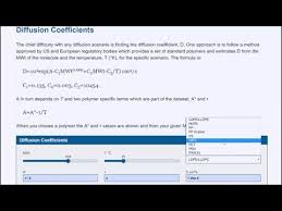How to calculate msd and diffusion coefficient from lammps dump file. Diffusion Coefficients Youtube