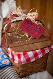 Intimate Sundance Resort Wedding Ruffled Picnic Gifts Picnic Gift Basket Wedding Shower Gifts