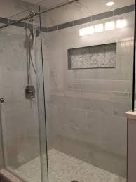 Home Depot Carrara 12x24 Porcelain Tile No Bullnose Avail User Used Gray Glass Tiles F Home Depot Bathroom Tile Bathroom Remodel Designs Home Depot Bathroom