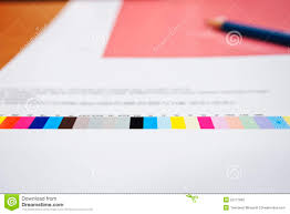 Colour Chart On Digital Printing Offset Industry Stock Photo