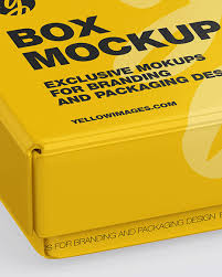 Download Glossy Giftbox Mockup In Box Mockups On Yellow Images Object Mockups PSD Mockup Templates