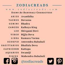 And sometimes we also relate to our favourite reel characters in real life situation. Your Baahubali Character As Per Your Zodiac Sign Zodiac Reads