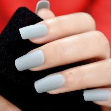 Grey is a great colour for transitioning between warmer and colder seasons as you can have various shades that fit in the different lighten the grey's mood by using an ombre effect. Light Grey Acrylic Nails Full Matte Effect Nail Tips Square Medium Lady Nails With Adhesive Tabs 24 Pcs Kit Wish