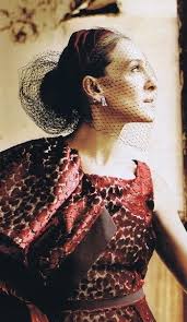 Sarah Jessica Parker wearing a cap with netting by Suzanne Couture  Millinery. US Vogue, May 2010. #passion4hats